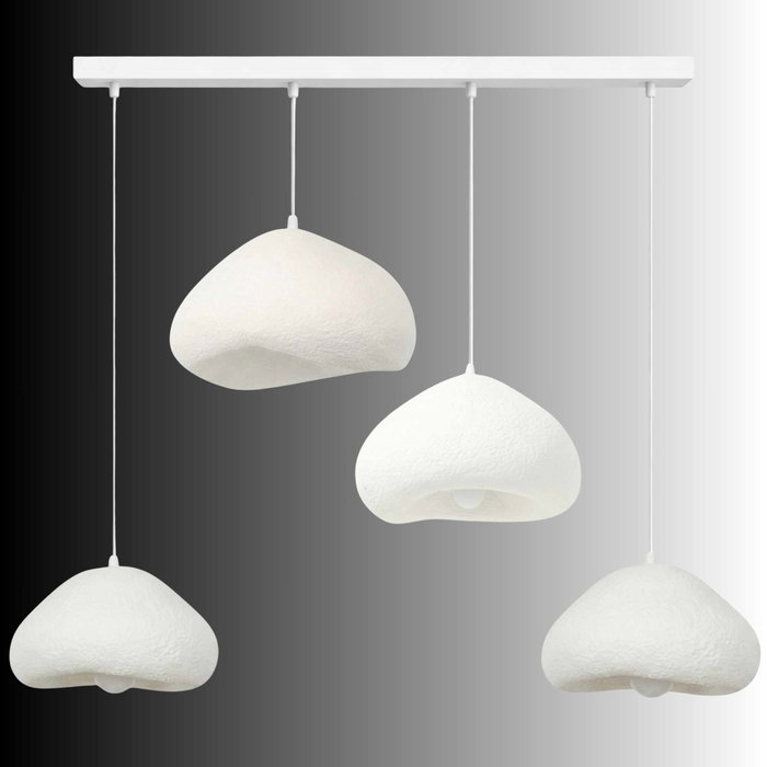 Opviq Lámpara de Araña Lora-Set-Lora-30-4-C-Nua Blanca